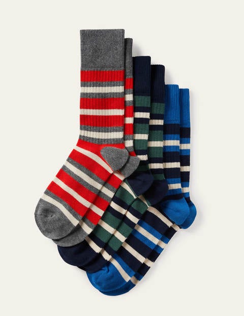 Chunky Weekend Socks - Rugby Multi Stripe Chunky Weekend Socks - Rugby Multi Stripe
