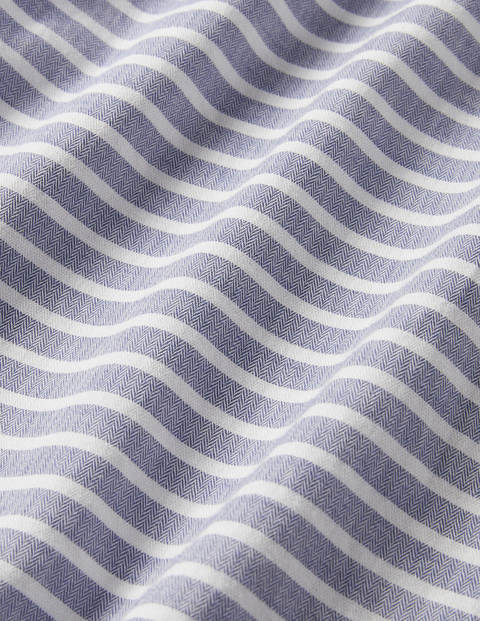 Chemise col grand-père à chevrons - Bleu marine clair Chemise col grand-père à chevrons - Bleu marine clair