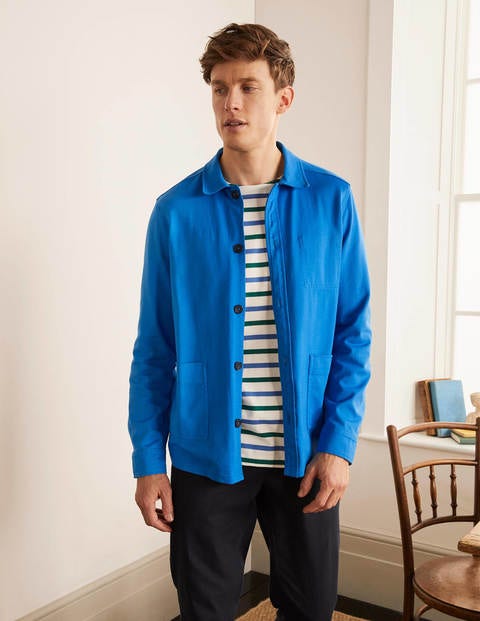 Blyford Jersey Shirt Jacket - Riviera Blue Blyford Jersey Shirt Jacket - Riviera Blue