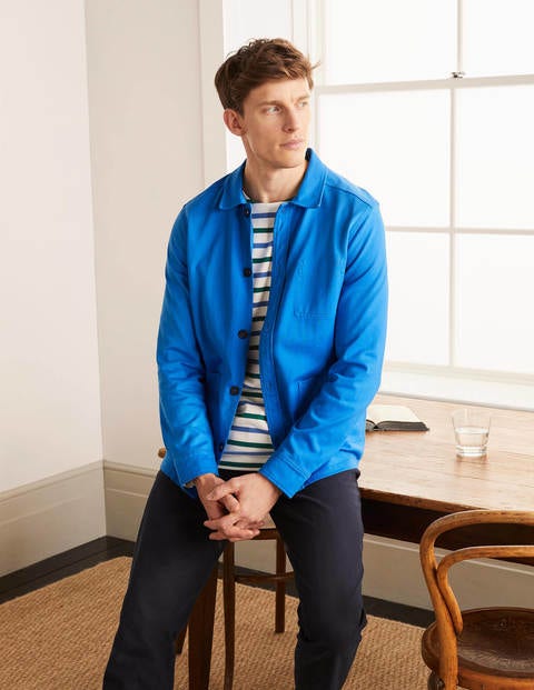 Blyford Jersey Shirt Jacket - Riviera Blue Blyford Jersey Shirt Jacket - Riviera Blue