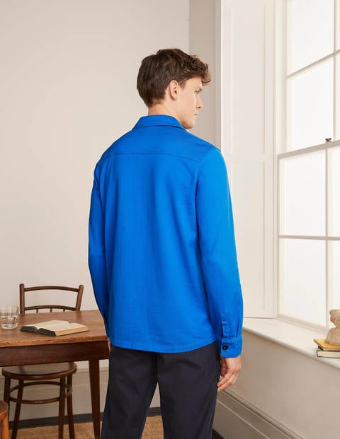Blyford Jersey Shirt Jacket - Riviera Blue Blyford Jersey Shirt Jacket - Riviera Blue