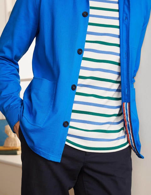 Blyford Jersey Shirt Jacket - Riviera Blue Blyford Jersey Shirt Jacket - Riviera Blue
