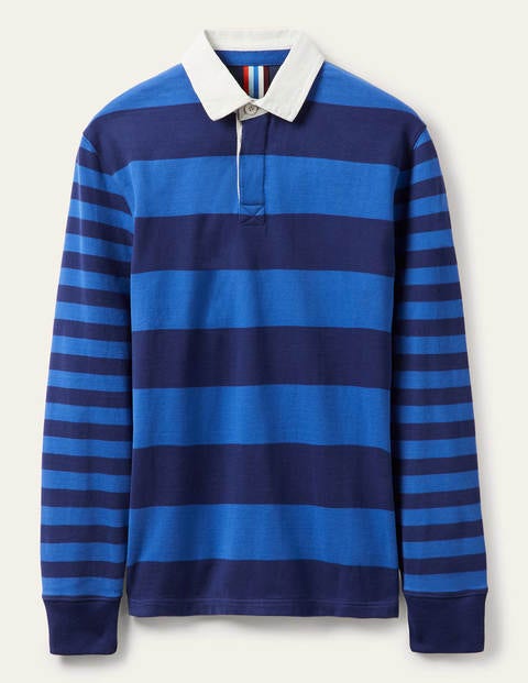 Rugby Shirt - Blues Hotchpotch Stripe Rugby Shirt - Blues Hotchpotch Stripe