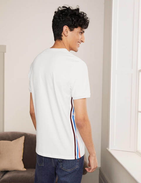 Stripe Detail T-Shirt - White Stripe Detail T-Shirt - White