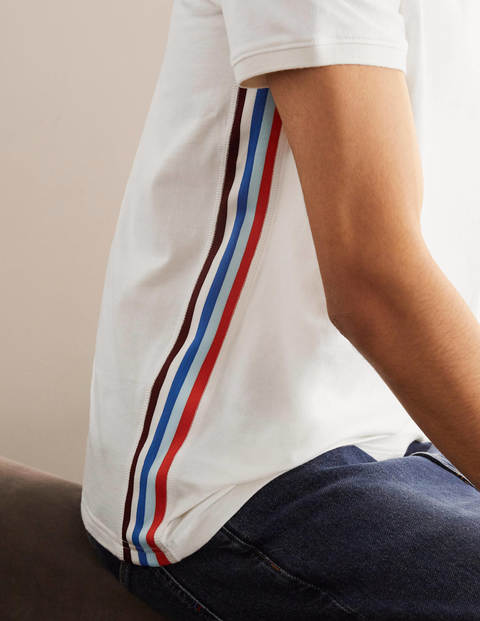 Stripe Detail T-Shirt - White Stripe Detail T-Shirt - White