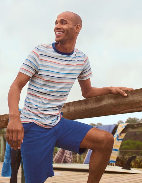 Stripe T-Shirt - Grey Marl Multi Stripe Stripe T-Shirt - Grey Marl Multi Stripe