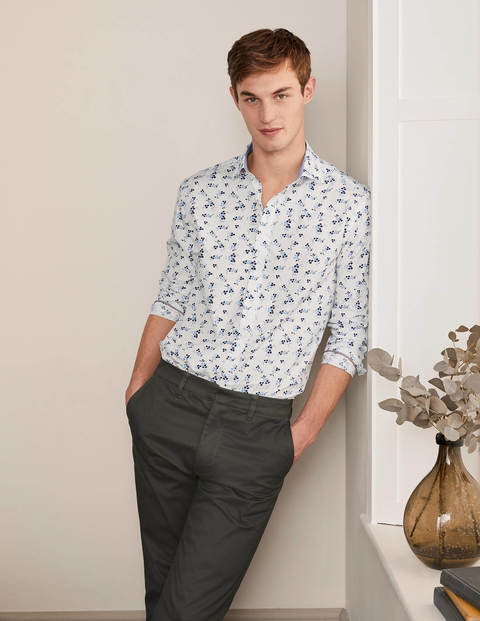 Poplin Printed Shirt - Snowdrop Spot Floral Poplin Printed Shirt - Snowdrop Spot Floral
