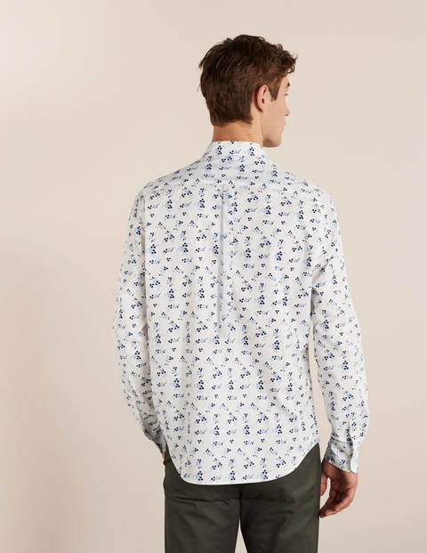 Poplin Printed Shirt - Snowdrop Spot Floral Poplin Printed Shirt - Snowdrop Spot Floral