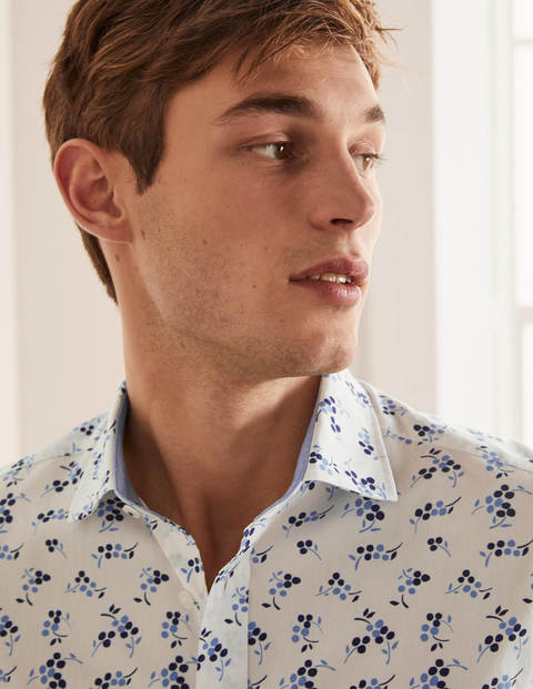 Poplin Printed Shirt - Snowdrop Spot Floral Poplin Printed Shirt - Snowdrop Spot Floral