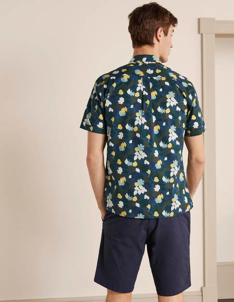Printed Short Sleeve Shirt - Green Multi Pressed Bloom Camo Printed Short Sleeve Shirt - Green Multi Pressed Bloom Camo
