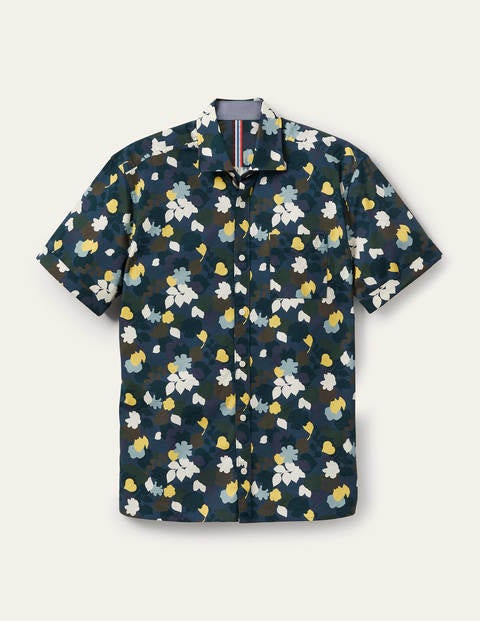 Printed Short Sleeve Shirt - Green Multi Pressed Bloom Camo Printed Short Sleeve Shirt - Green Multi Pressed Bloom Camo