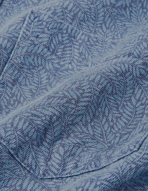 Slim Fit Printed Denim Shirt - Chambray Leafy Sprig Slim Fit Printed Denim Shirt - Chambray Leafy Sprig