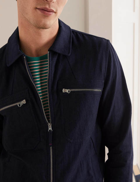 Exeter Herringbone Jacket - Indigo Herringbone Doublecloth Exeter Herringbone Jacket - Indigo Herringbone Doublecloth