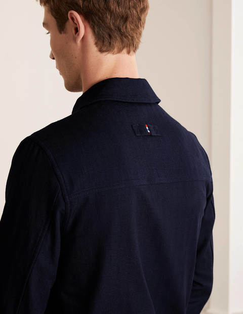 Exeter Herringbone Jacket - Indigo Herringbone Doublecloth Exeter Herringbone Jacket - Indigo Herringbone Doublecloth