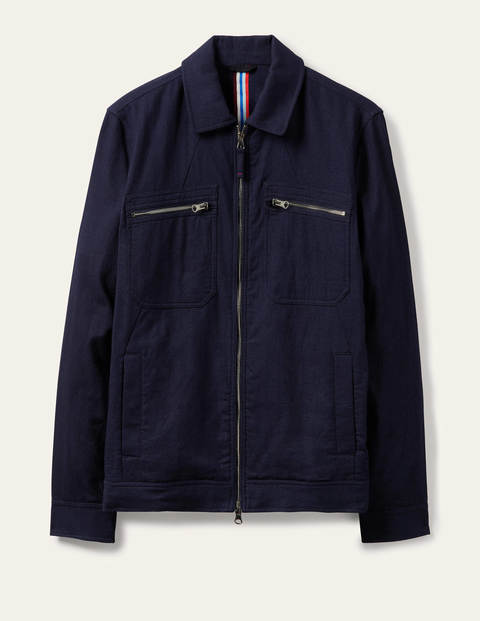 Exeter Herringbone Jacket - Indigo Herringbone Doublecloth Exeter Herringbone Jacket - Indigo Herringbone Doublecloth