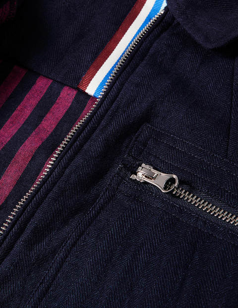 Exeter Herringbone Jacket - Indigo Herringbone Doublecloth Exeter Herringbone Jacket - Indigo Herringbone Doublecloth