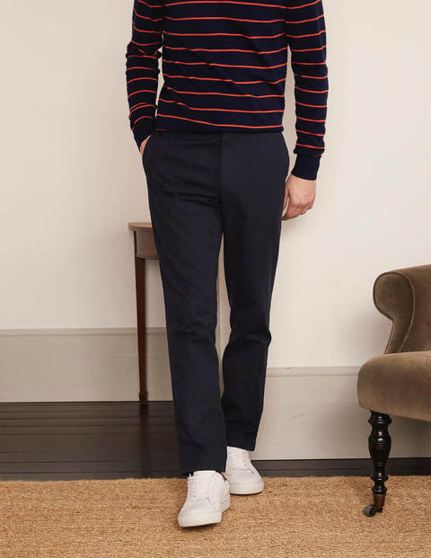 Working From Home Trousers - Navy Herringbone Working From Home Trousers - Navy Herringbone