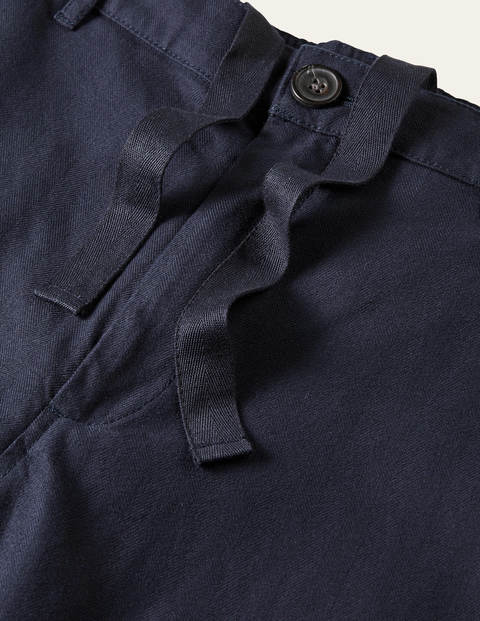 Working From Home Trousers - Navy Herringbone Working From Home Trousers - Navy Herringbone