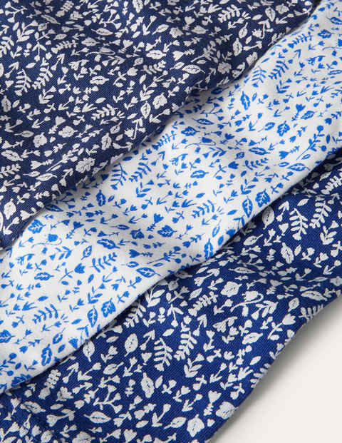 3 Pack Jersey Boxers - Blues Woodland Floral Pack