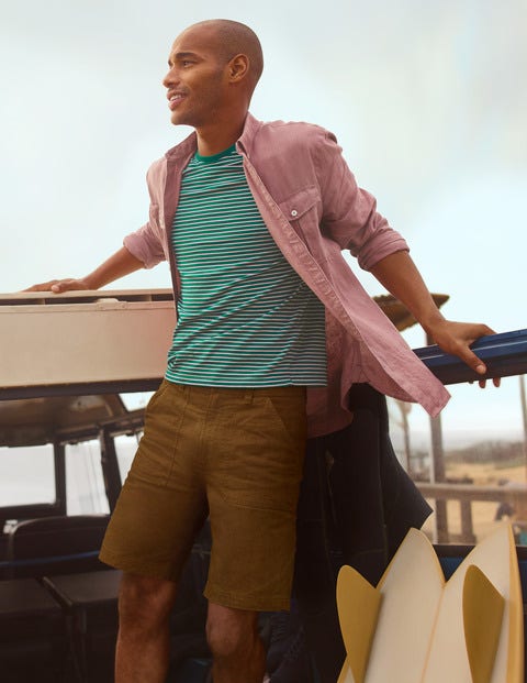Linen Blend Easy Shorts - Toast Linen Blend Easy Shorts - Toast