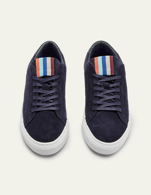 Leather Trainers - Navy Suede Leather Trainers - Navy Suede