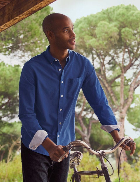 Chemise contemporaine en oxford - Bleu vif Chemise contemporaine en oxford - Bleu vif