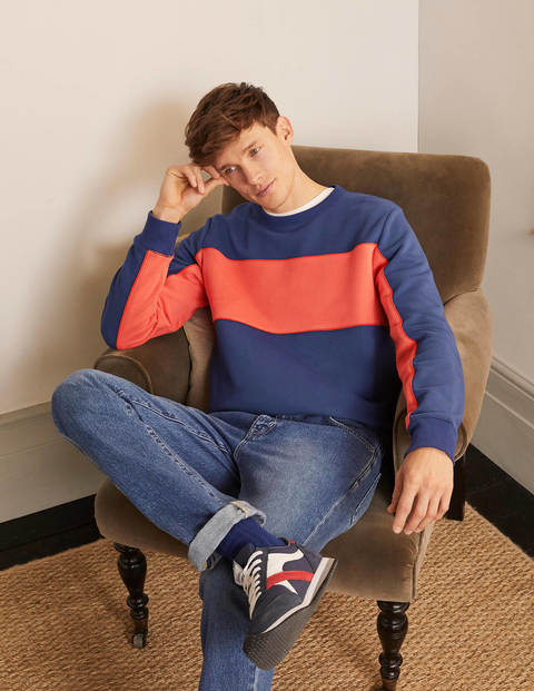 Irvine Interest Sweatshirt - Space Blue Colourblock Irvine Interest Sweatshirt - Space Blue Colourblock
