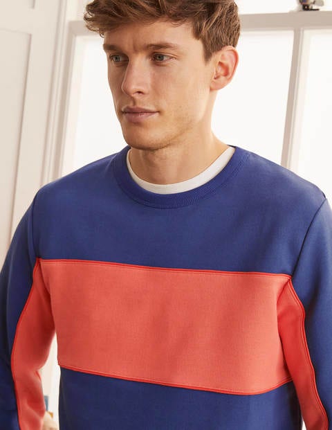 Irvine Interest Sweatshirt - Space Blue Colourblock Irvine Interest Sweatshirt - Space Blue Colourblock
