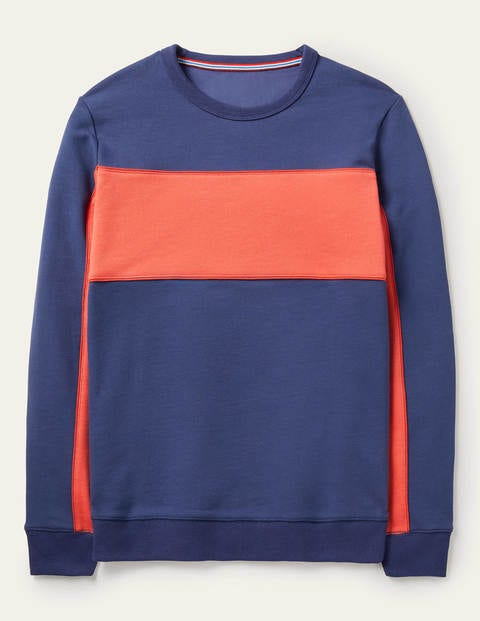 Irvine Interest Sweatshirt - Space Blue Colourblock Irvine Interest Sweatshirt - Space Blue Colourblock