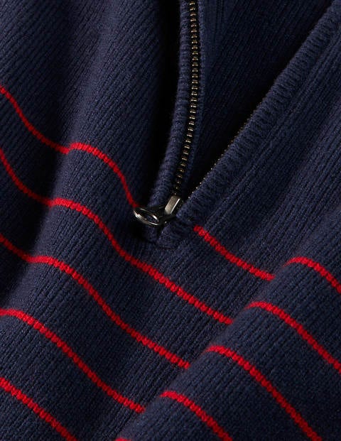 Stripe Half-Zip - Navy/Rio Red Stripe Stripe Half-Zip - Navy/Rio Red Stripe