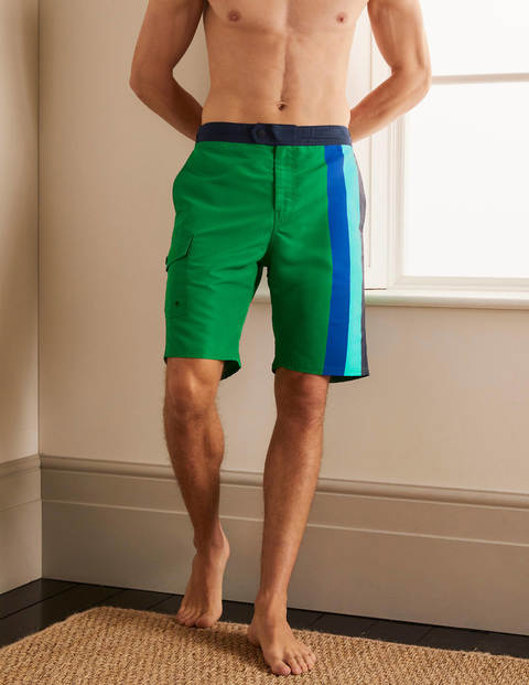 Board Shorts - Rich Emerald Stripe
