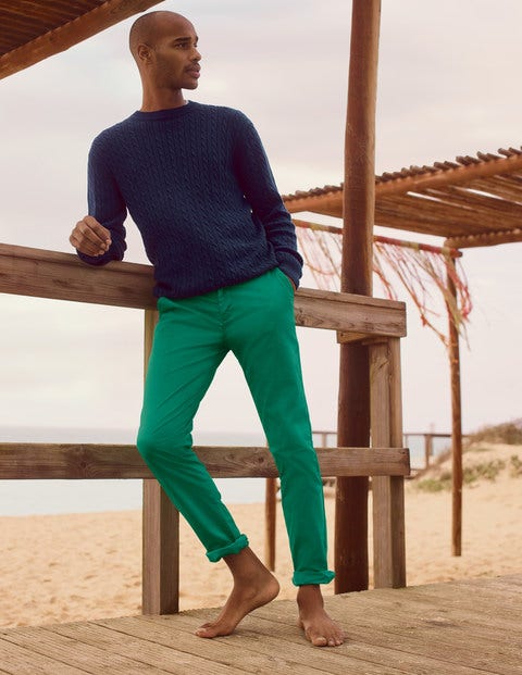 Lightweight Slim Chinos - Garden Green Lightweight Slim Chinos - Garden Green