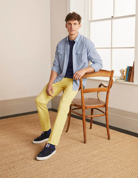 Lightweight Slim Chinos - Sunbleach Yellow Lightweight Slim Chinos - Sunbleach Yellow