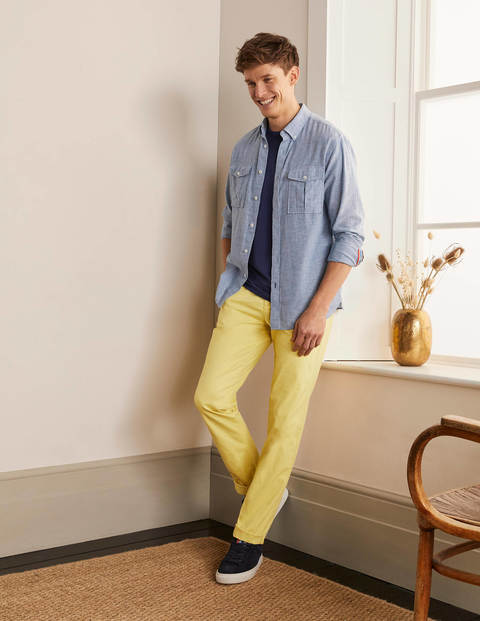 Lightweight Slim Chinos - Sunbleach Yellow Lightweight Slim Chinos - Sunbleach Yellow