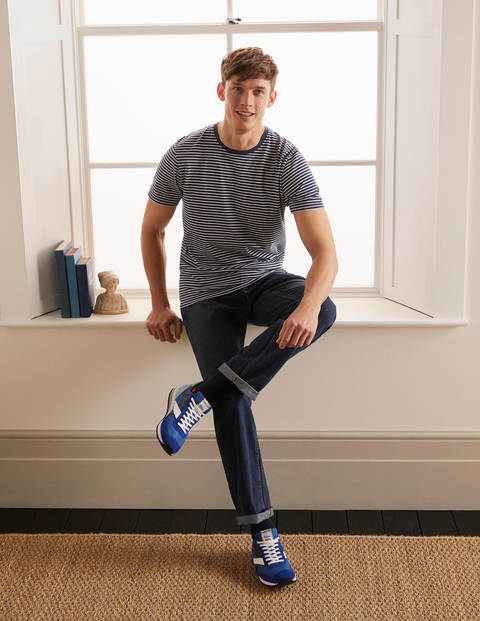 Washed T-shirt - Navy/Ivory Stripe Washed T-shirt - Navy/Ivory Stripe