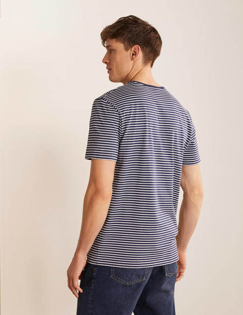 Washed T-shirt - Navy/Ivory Stripe Washed T-shirt - Navy/Ivory Stripe