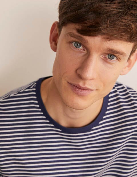 Washed T-shirt - Navy/Ivory Stripe Washed T-shirt - Navy/Ivory Stripe