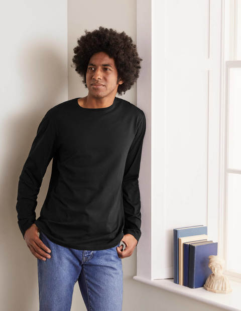 Long Sleeve Washed T-shirt - Black Long Sleeve Washed T-shirt - Black