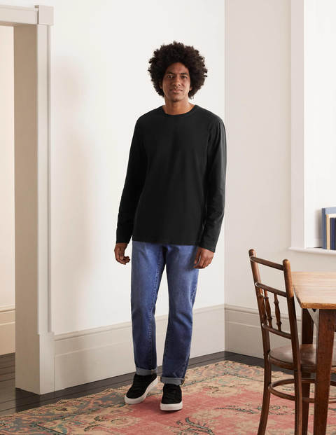 Long Sleeve Washed T-shirt - Black Long Sleeve Washed T-shirt - Black