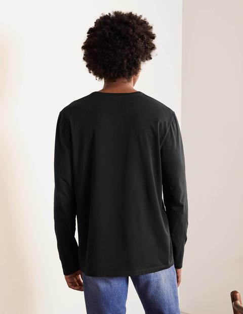 Long Sleeve Washed T-shirt - Black Long Sleeve Washed T-shirt - Black