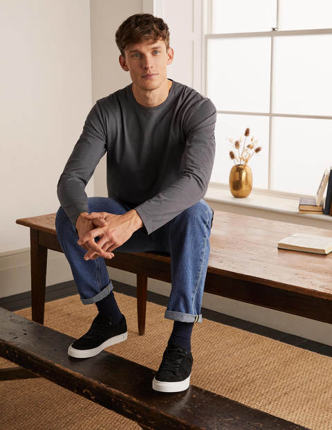 Long Sleeve Washed T-shirt - London Grey Long Sleeve Washed T-shirt - London Grey