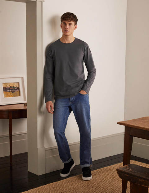Long Sleeve Washed T-shirt - London Grey Long Sleeve Washed T-shirt - London Grey