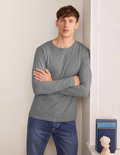 Long Sleeve Washed T-shirt - Grey Marl Long Sleeve Washed T-shirt - Grey Marl