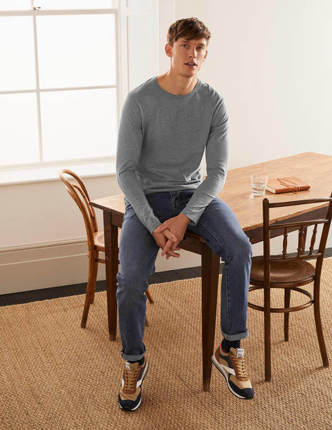 Long Sleeve Washed T-shirt - Grey Marl Long Sleeve Washed T-shirt - Grey Marl