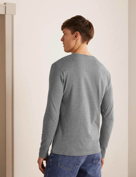 Long Sleeve Washed T-shirt - Grey Marl Long Sleeve Washed T-shirt - Grey Marl