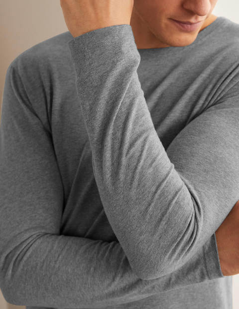 Long Sleeve Washed T-shirt - Grey Marl Long Sleeve Washed T-shirt - Grey Marl
