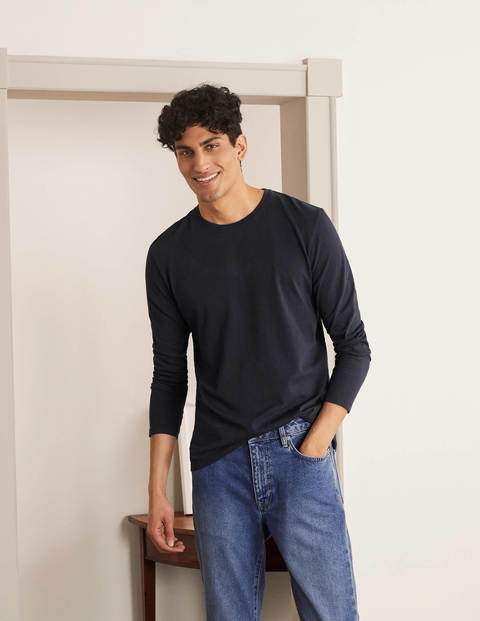 Long Sleeve Washed T-shirt - Classic Navy Long Sleeve Washed T-shirt - Classic Navy