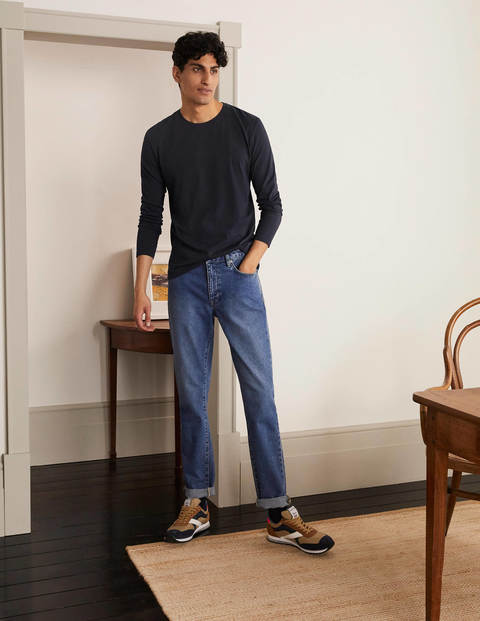 Long Sleeve Washed T-shirt - Classic Navy Long Sleeve Washed T-shirt - Classic Navy