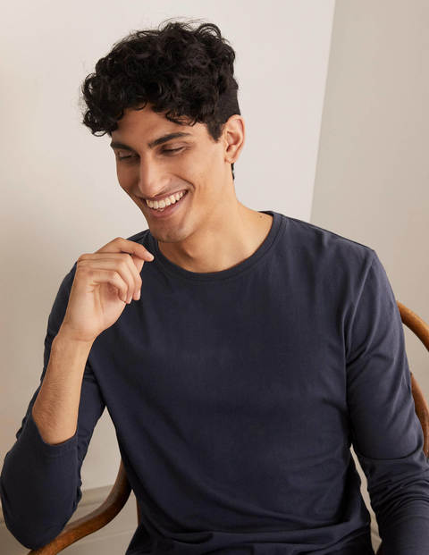 Long Sleeve Washed T-shirt - Classic Navy Long Sleeve Washed T-shirt - Classic Navy