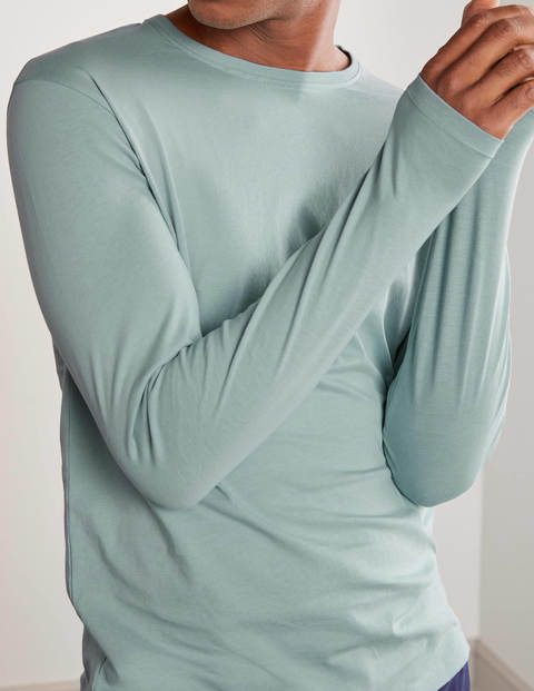 Long Sleeve Washed T-shirt - Misty Blue Long Sleeve Washed T-shirt - Misty Blue